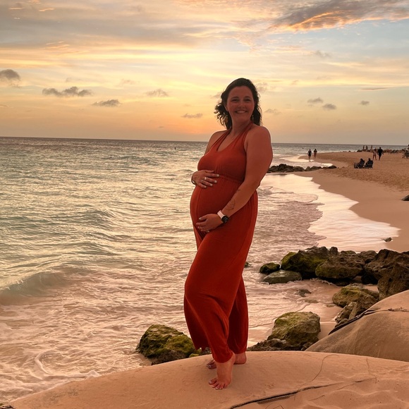 Old Navy Pants - Old Navy Rust Jumpsuit-Maternity